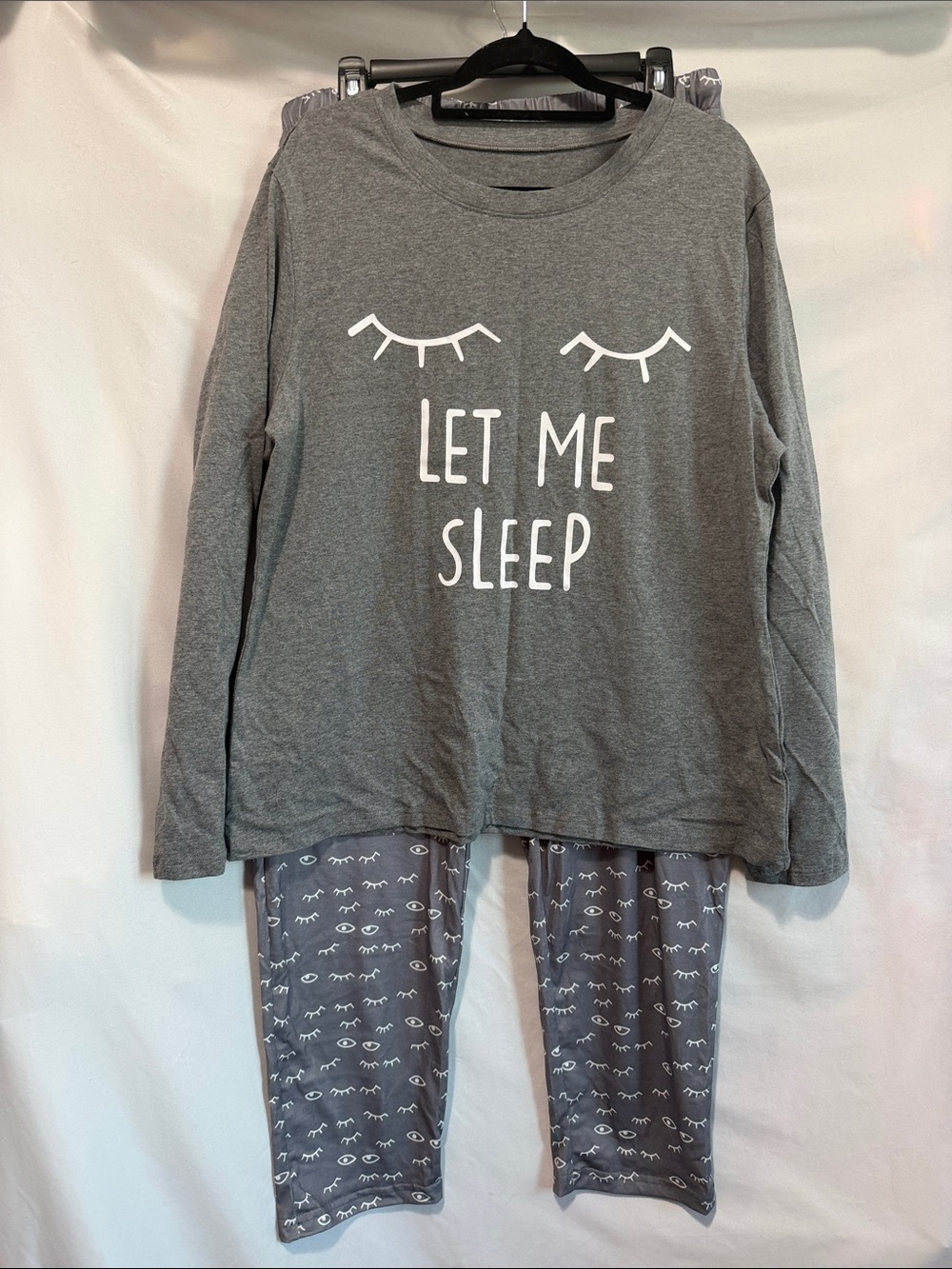 Let Me Sleep Gray Women's Pajama Set